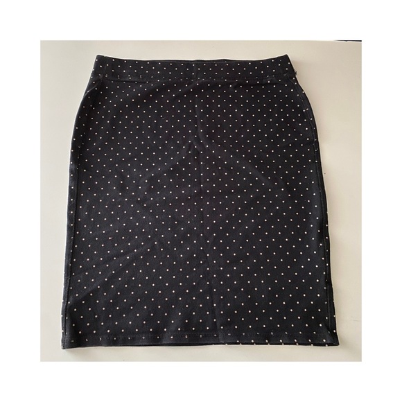 Old Navy Navy Blue Polka Dots Midi Skirt size S - Picture 1 of 4